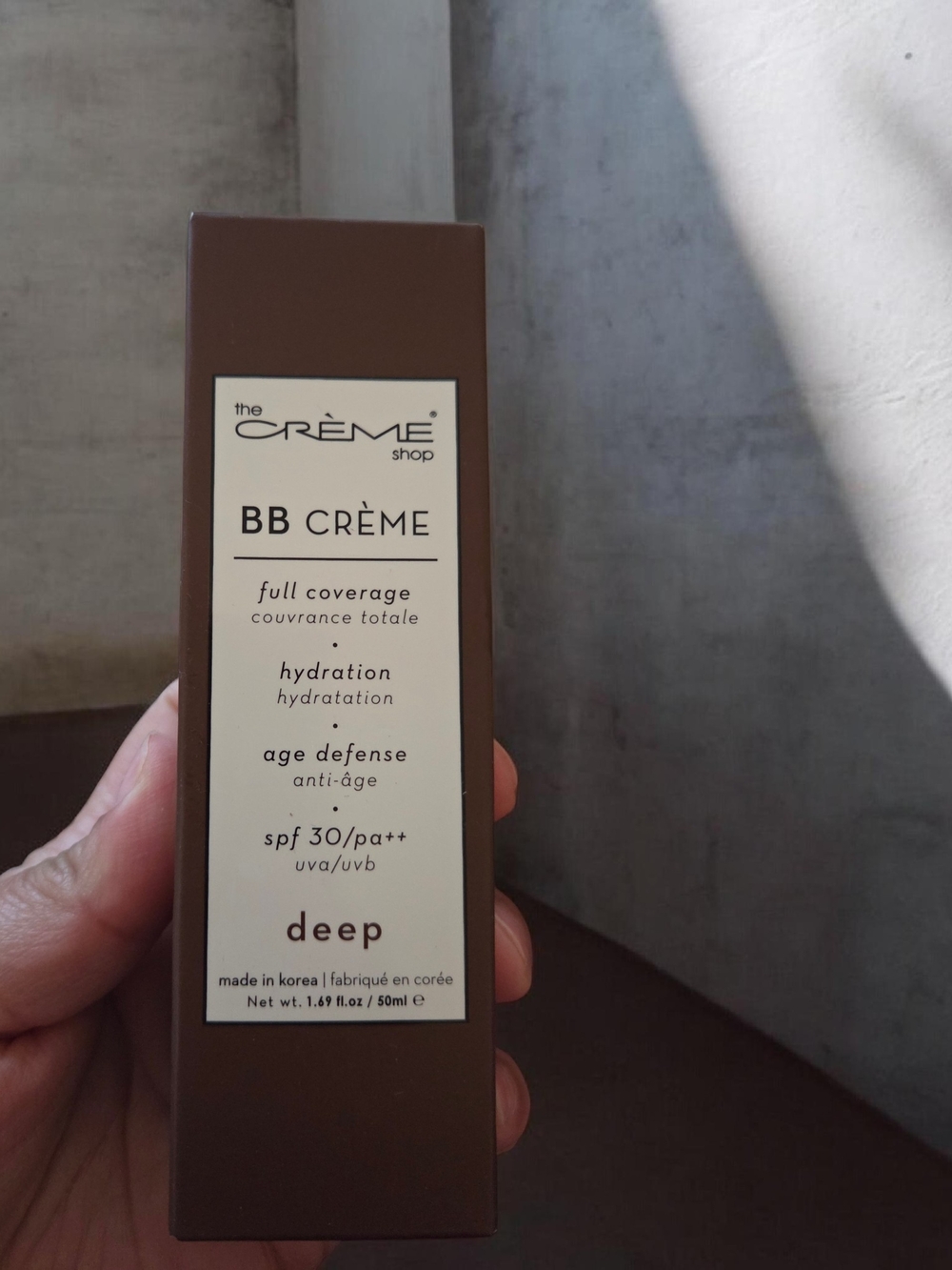 The Crème Shop BB Crème Full Coverage SPF 30 – Deep (Brown)